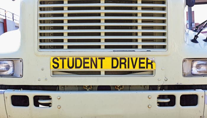professional truck driver CDL student diver